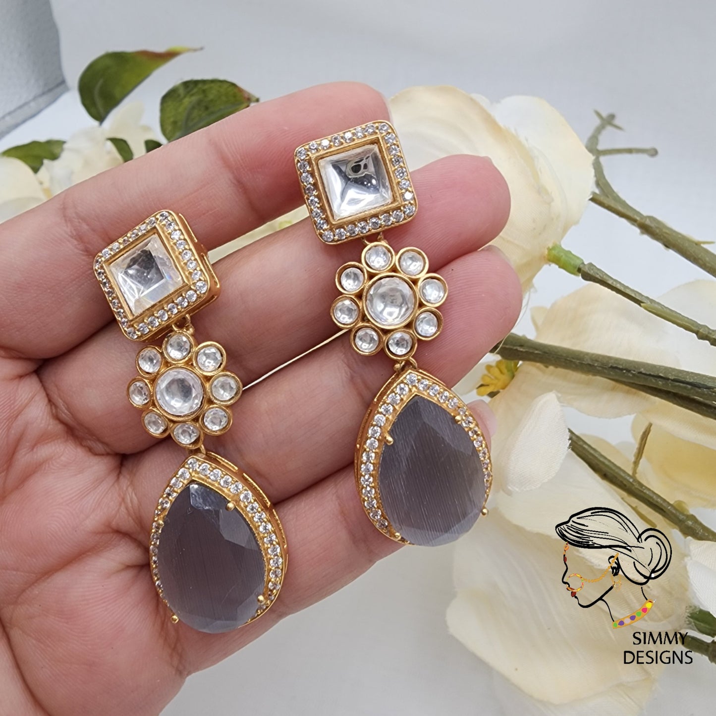 Kusum kundan Earrings