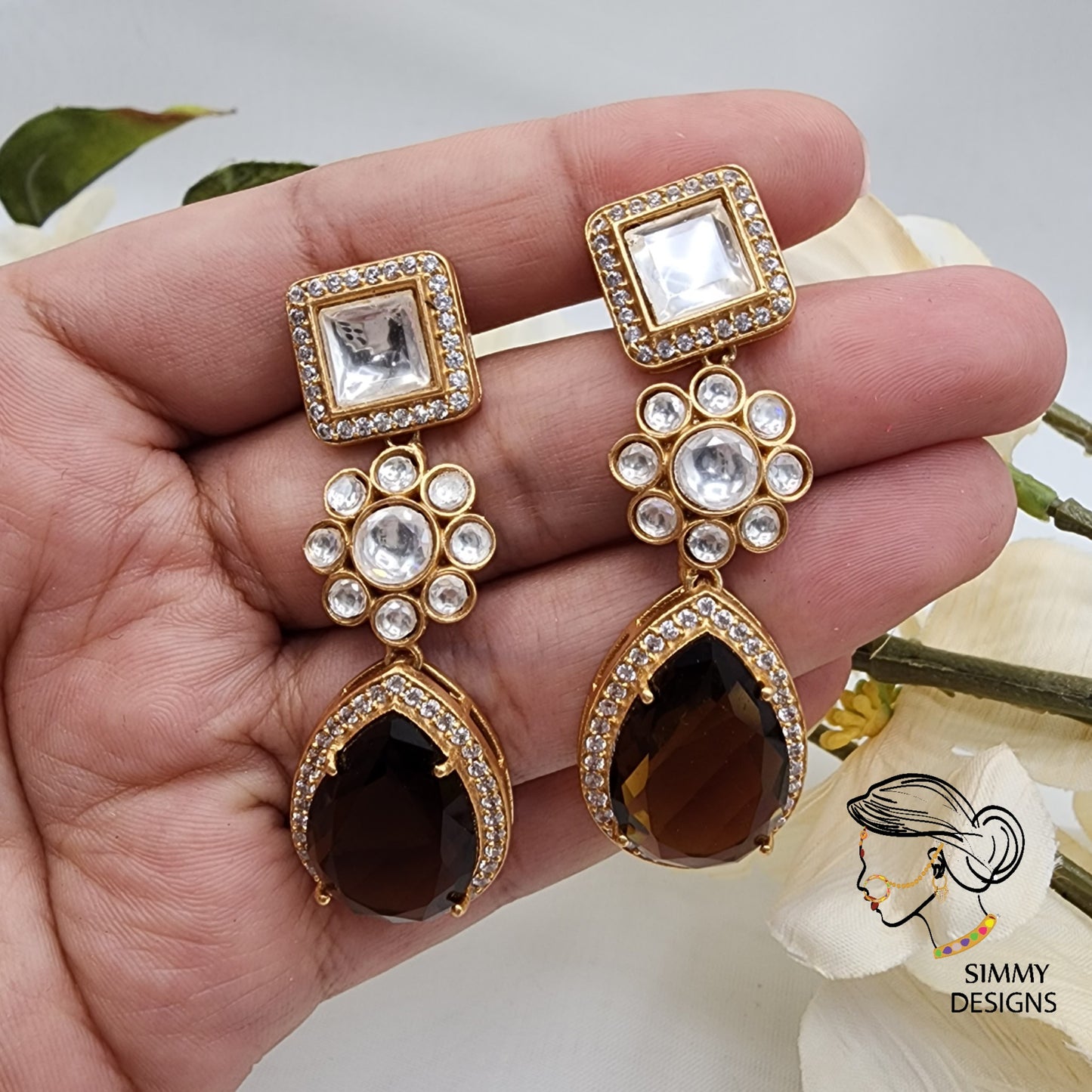 Kusum kundan Earrings