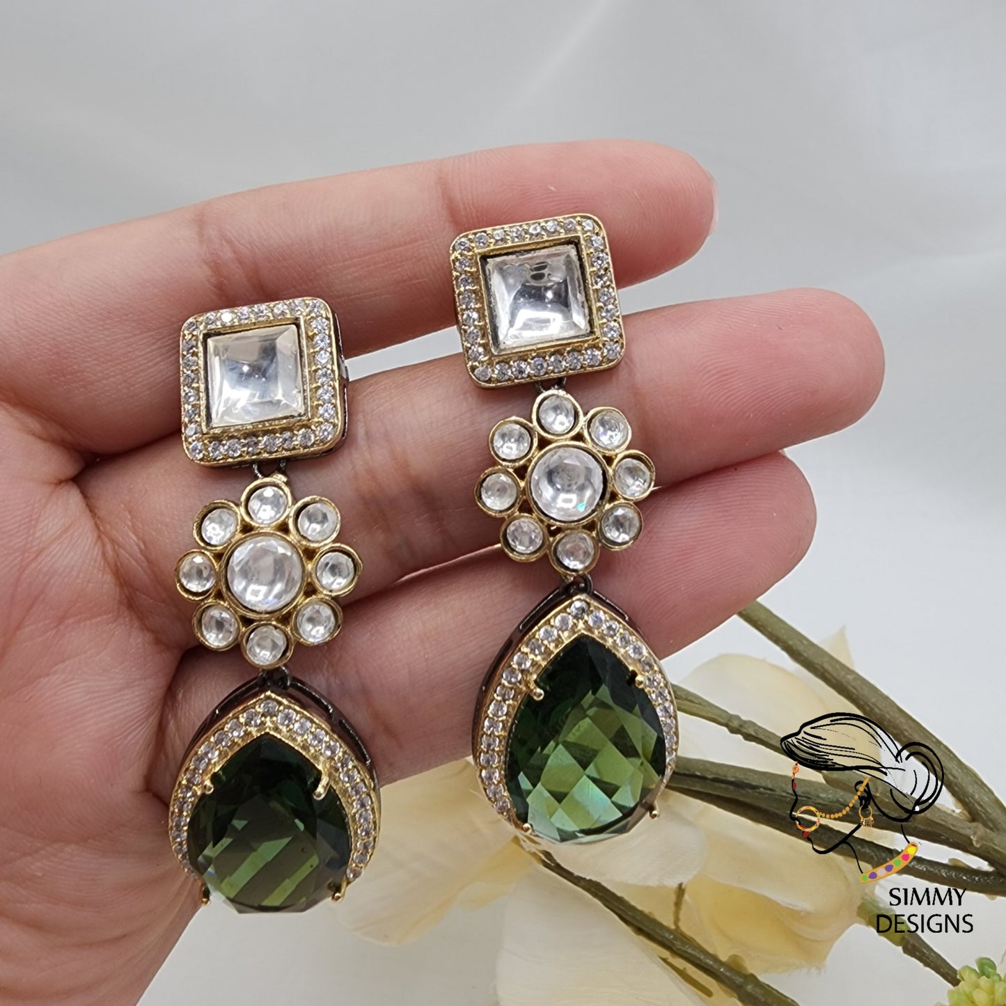 Kusum kundan Earrings