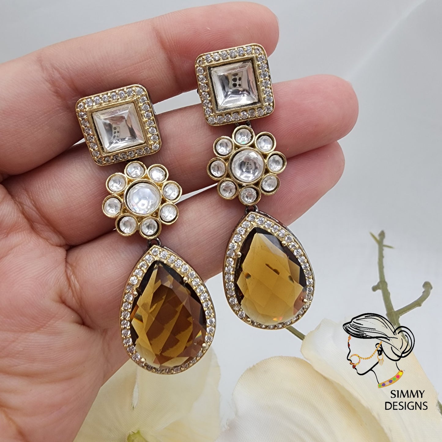 Kusum kundan Earrings