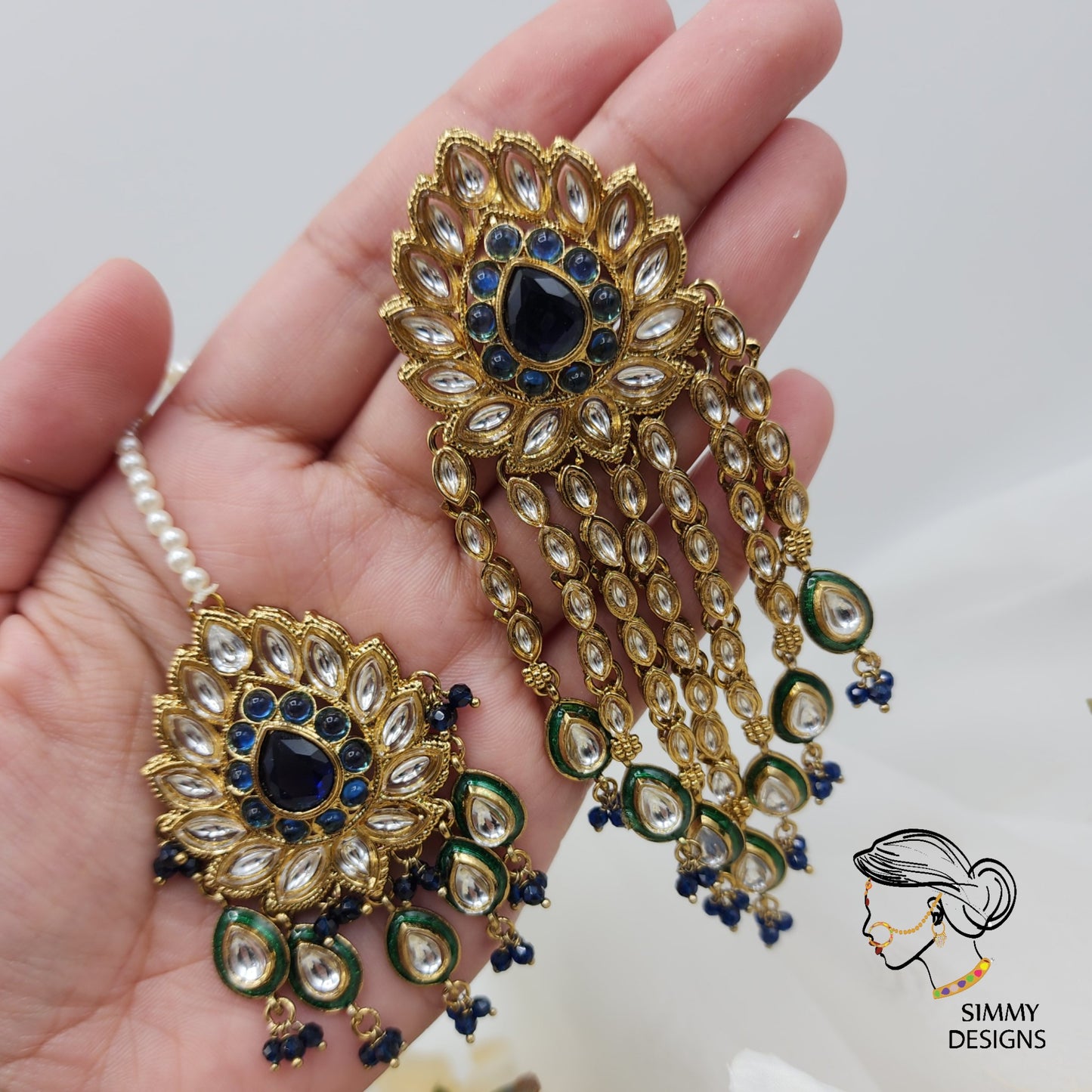 Suhana Earrings and tikka set