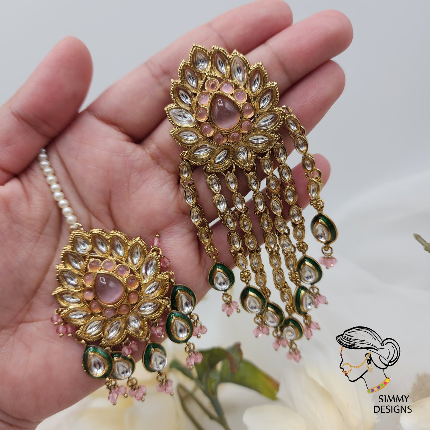 Suhana Earrings and tikka set