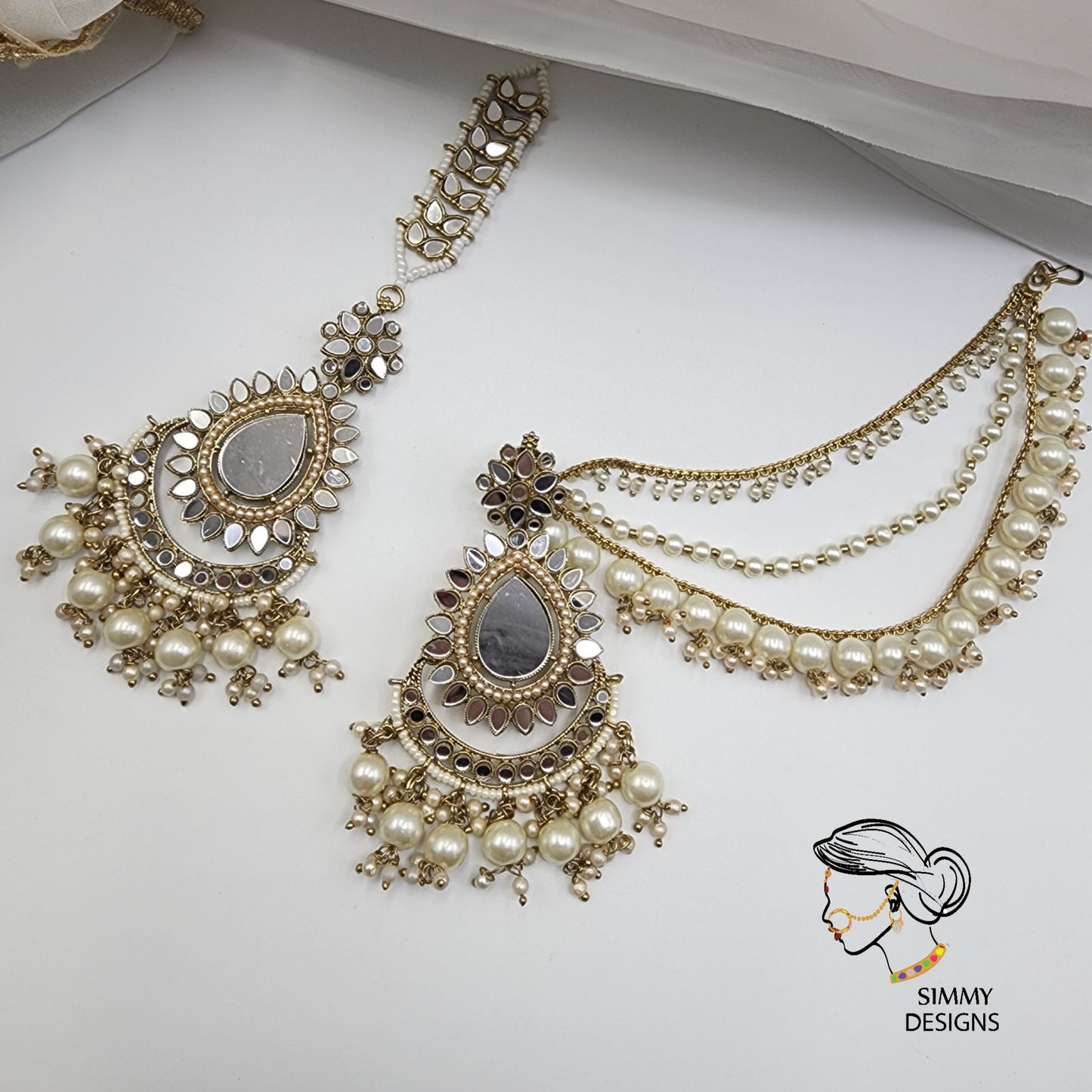 Suhana Earrings and tikka set