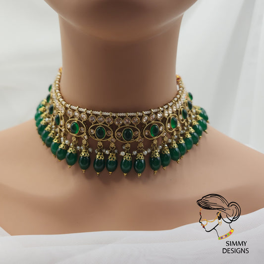 Mahira choker set (Green)