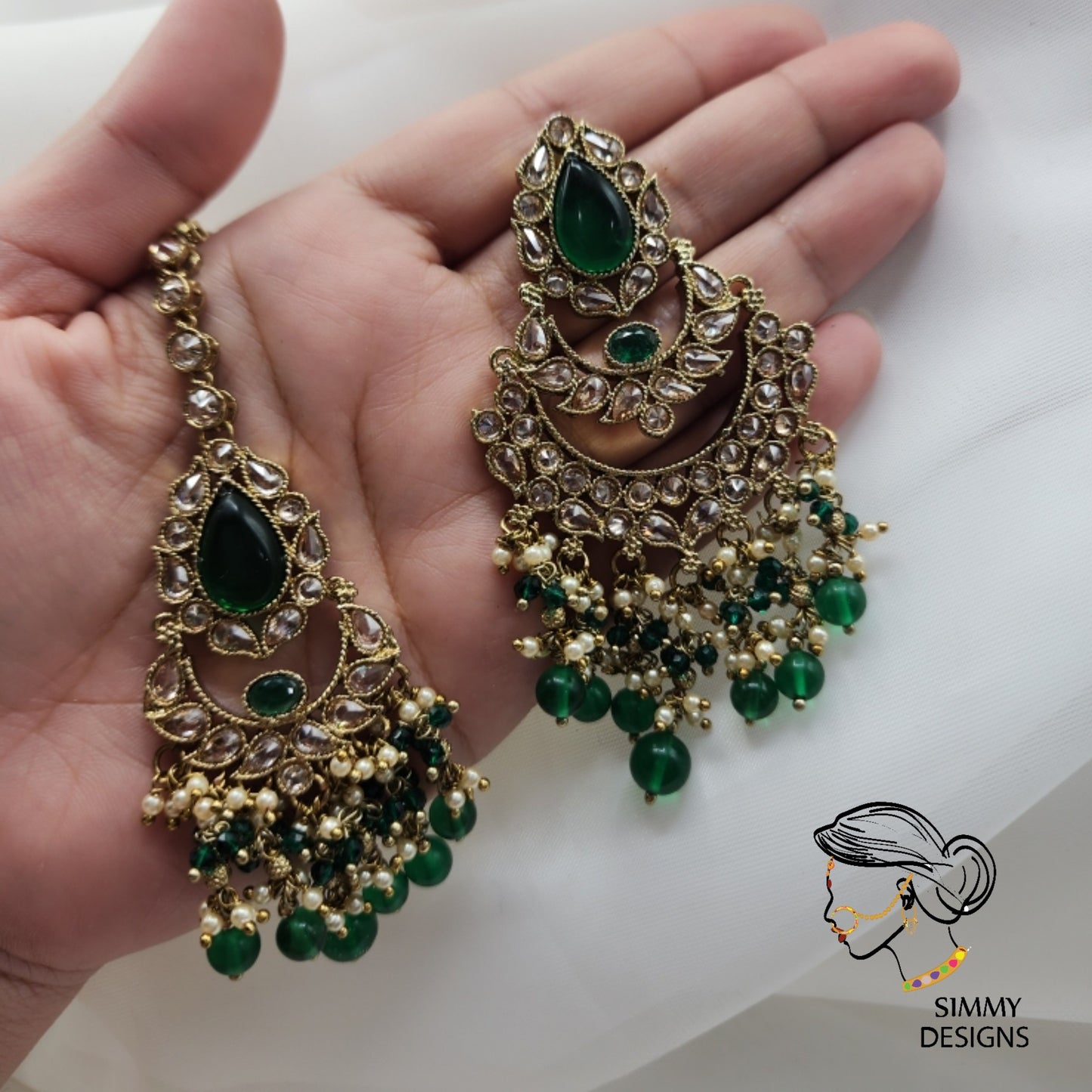 Haseena choker set (Green)