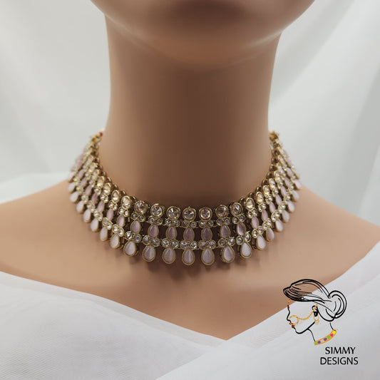 Begum necklace set (Pink)