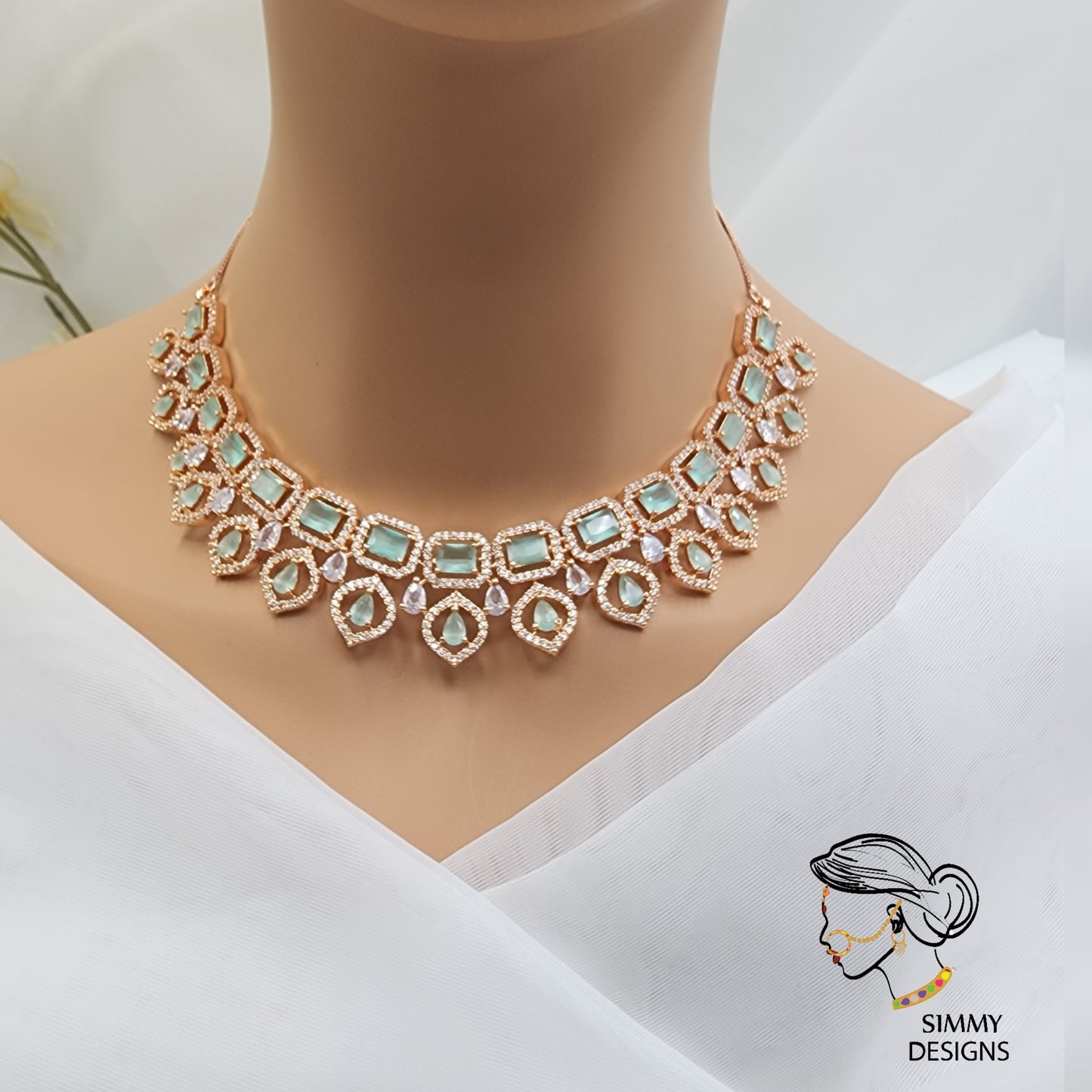 Salshi ad necklace set (Mint)