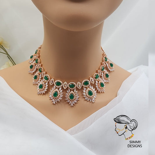 Zeenat ad necklace set (Green)