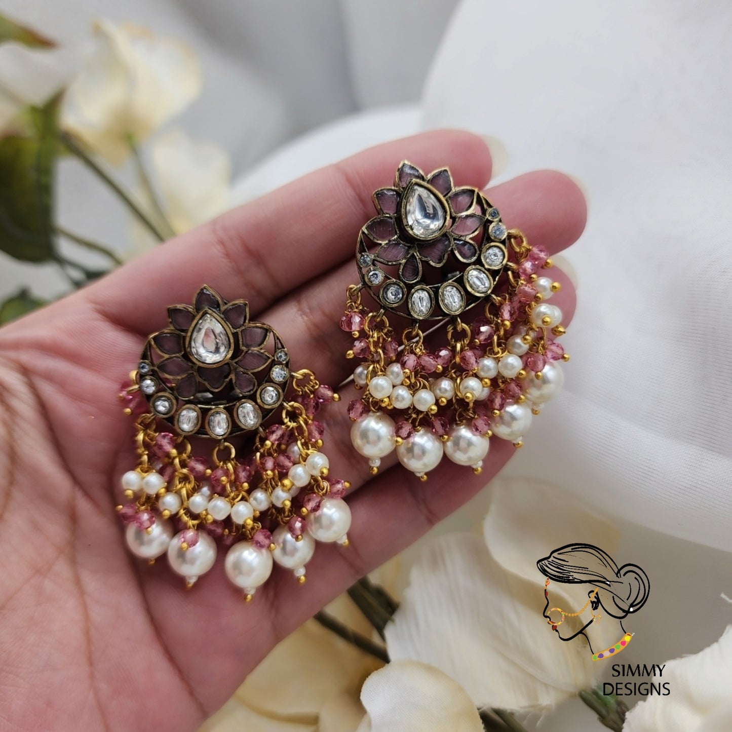 Yara kundan earrings (many colors)