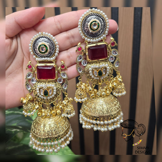 Dua dual tone jhumkas