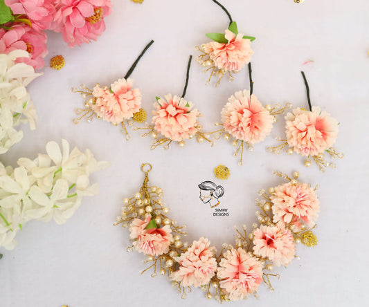 Set of floral line and pins.