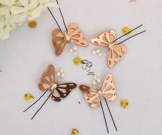 Butterfly pins set of 4