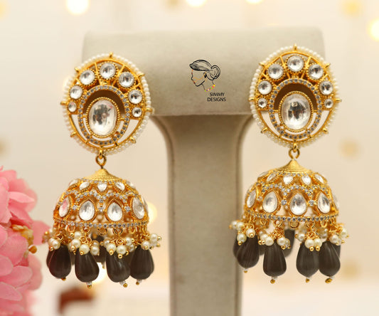 Aashiana AD Kundan gold plated jhumka