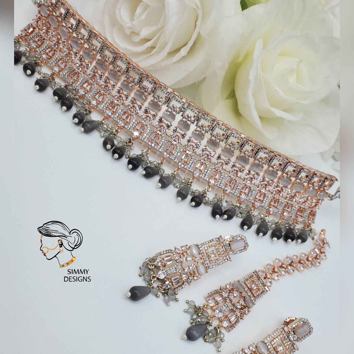 Aqsa Statement CZ Choker set