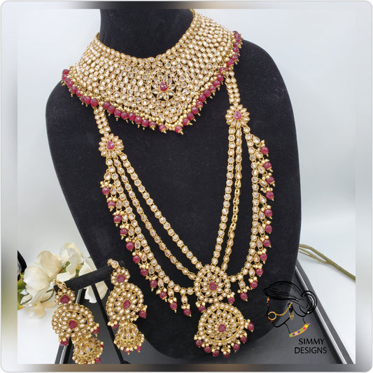 Fatima Reverse AD polki bridal set