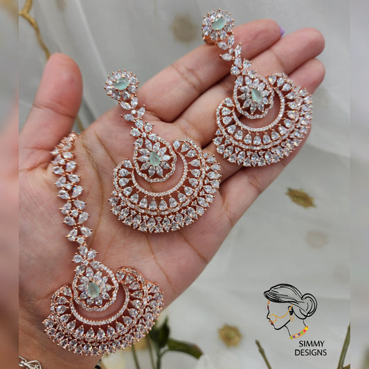 Saumya ad Earrings and tikka set