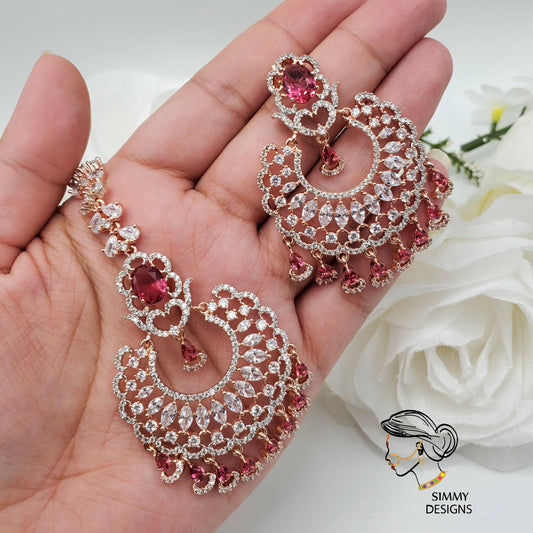 Asma AD Earrings and tikka set