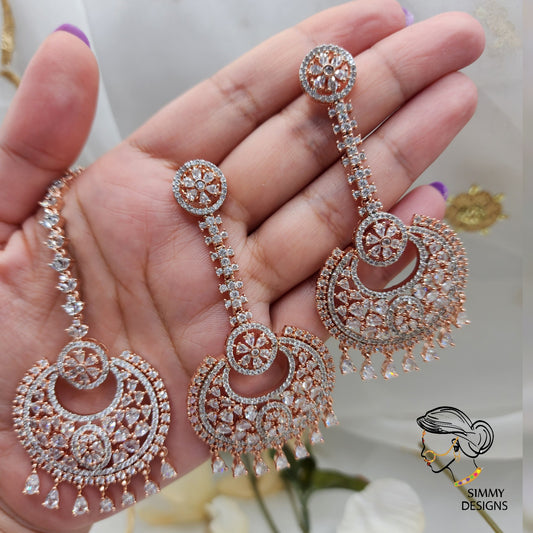 Farida AD Earrings with tikka set